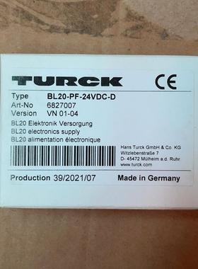 正品 全新图尔克TURCK模块 BL20-PF-24VDC-D 现货6827007