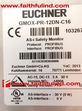 Euchner 103267 安士能全新安全模块 GMOX-PR-12DN-C16
