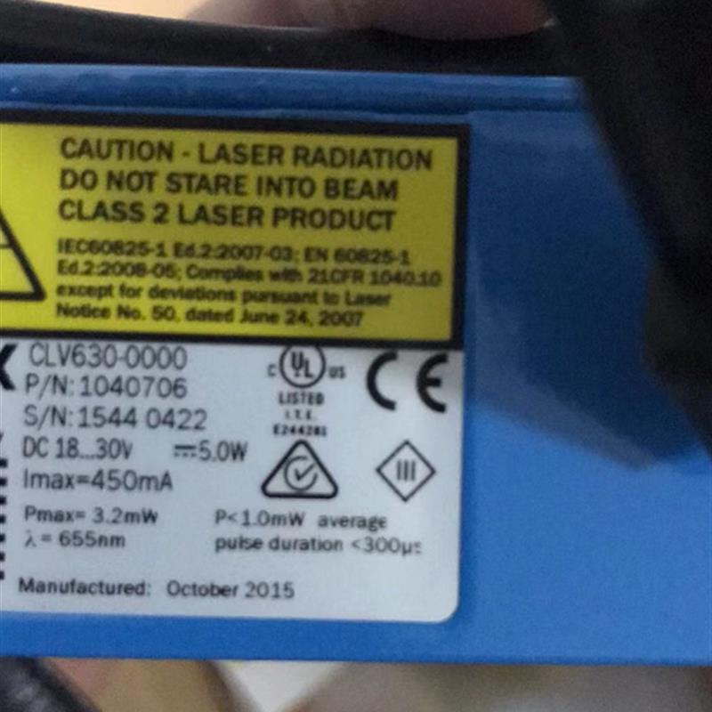 德国SICK 西克条码扫描器扫描仪CLV630-0000 1040706全新原装正品