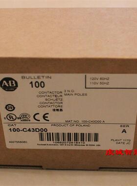 100-C43D00 罗克韦尔 全新原装现货 PLC模块100C43D00 低压电器