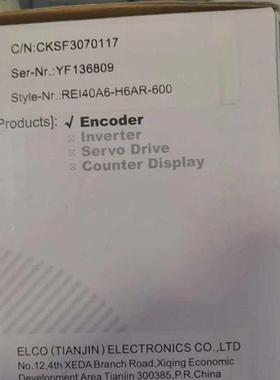 宜科ELCO绝对旋转编码器REI40A6-H6AR-600 YF136809 CKSF30701117