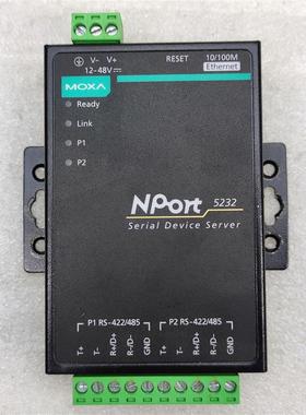 摩莎NPort5232 NPORT5210串口服务器两口485 232转网口有保修