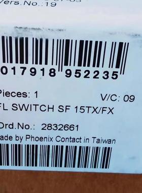 原装 正品 工业交换机 FL SWITCH SF 15TX/FX 订 2832661
