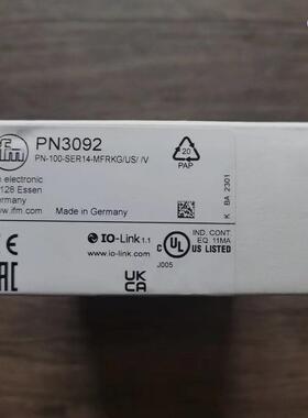 全新原装正品 IFM易福门 PN3092 压力传感器，实物拍议价