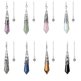 灵摆srt调频天然水晶闪光石复古红铜切面水晶白水晶灵摆吊坠srt