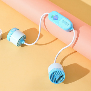 alpq挂脖小风扇迷你便携式 USB充电学生运动户外印制LOGO 手拿电扇