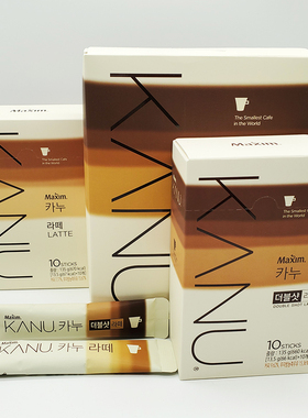 韩国进口 maxim麦馨卡奴KANU50条30条原味特浓拿铁速溶咖啡