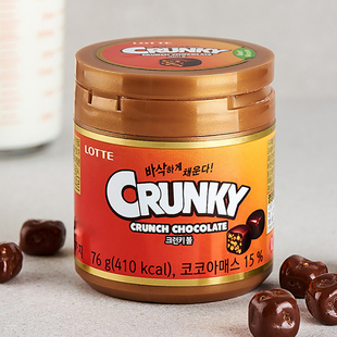 韩国进口休闲零食品 乐天巧克力豆脆米巧克力桶果仁