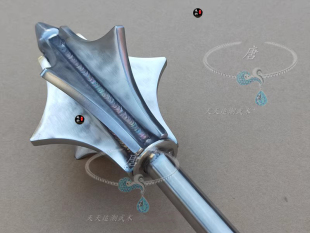 不锈钢六棱锤叶锤流星锤健身锤影视道具页锤兵器武术锤未开刃