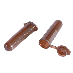 荣码棕色避光离心管 塑料试管0.5/1.5/2/5/10/15/50ml EP管 连盖尖底螺口圆底带刻度