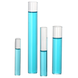 可加工定做玻璃试管平底圆口试管直径12/13/15/18/20/25/30mm硅胶塞玻璃试管套装试管塞实验室用化学器材