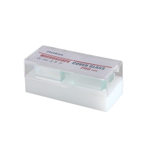 显微镜盖玻片光学玻璃片方形正方形实验室盖玻片高清免洗铝箔真空包装配载玻片用生物实验室耗材