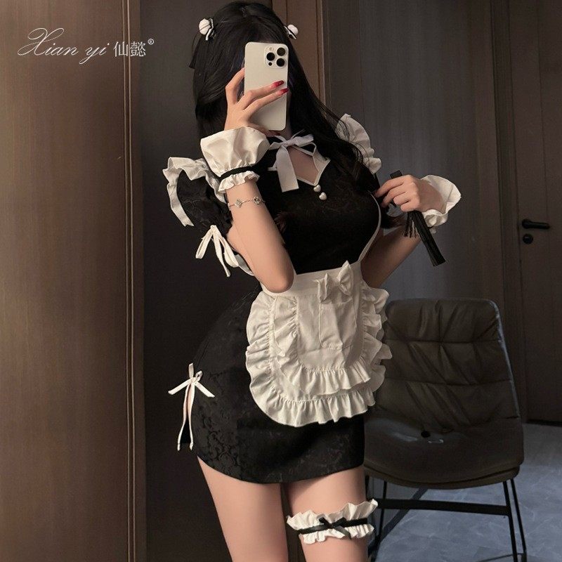 情趣内衣纯欲二次元女仆cos服性感旗袍制服诱惑套装骚qqny573