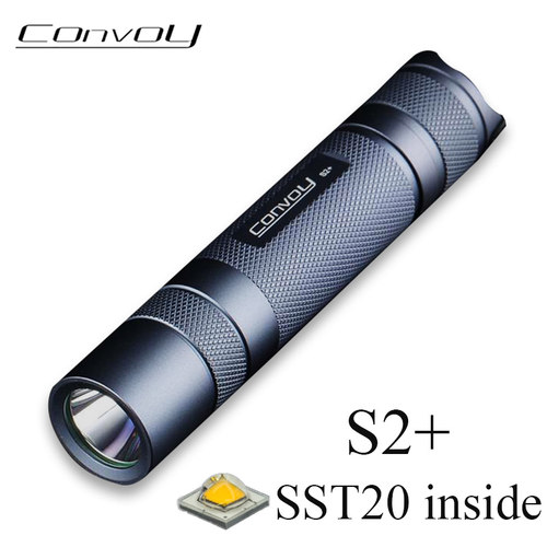 Convoy强光手电筒钛色S2+SST20高功率18650迷你工作灯用露营钓鱼