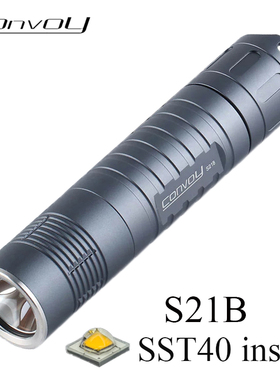 Convoy手电筒钛色S21B SST40 Led战术便携式21700钓鱼露营登山