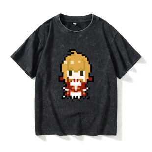 T恤短袖 night远坂凛尼禄像素动漫周边二次元 Oversize衣 stay fate