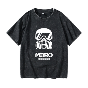 PS4 XBOX电玩游戏周边 地铁离去T恤短袖Oversize衣服女男圆领大码