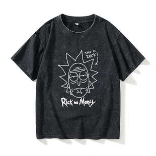 情侣装 宽松夏季 棉上 休闲衣服女男圆领大码 瑞克和莫蒂周边T恤短袖