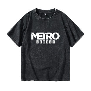 PS4 XBOX电玩游戏周边地铁离去T恤短袖休闲衣服女男圆领大码宽松