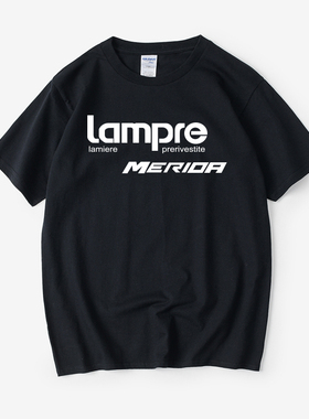 蓝波车队自行车Lampre骑行服T恤短袖圆领夏季男女情侣装上衣宽松