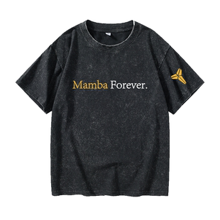 美娜同款 MAMBA FOREVER纪念科比黑曼巴精神篮球T恤短袖打底衫衣