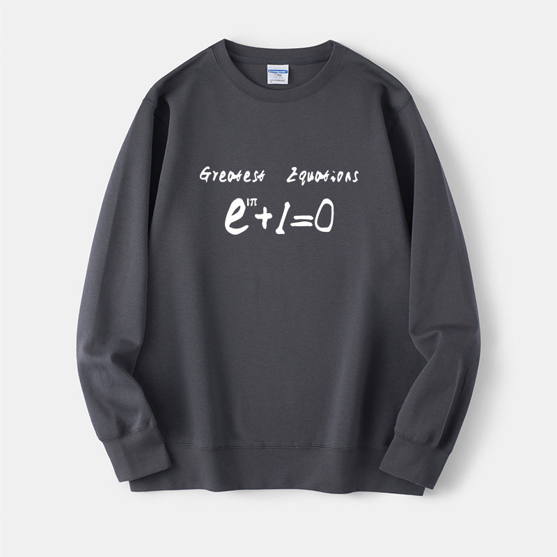 欧拉等式函数公式定理e&pi;微积分数学卫衣圆领糖果色衣服套头男女