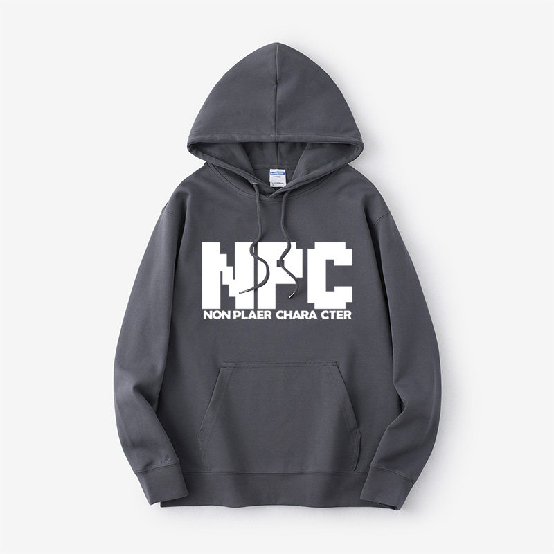 NPC道具合成创意游戏周边纯棉宅卫衣连帽学生衣服套头男女上衣