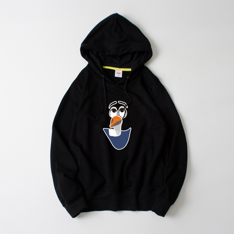 冰雪奇缘Frozen冰雪大冒险Olaf雪宝周边卫衣连帽套头衫宽松男女情