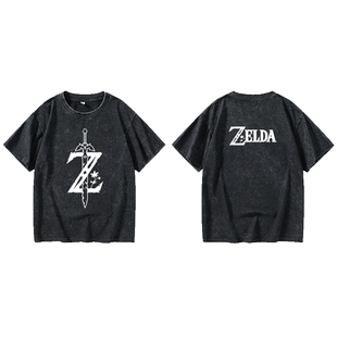 塞尔达传说荒野之息 Zelda任天堂游戏T恤短袖休闲衣服女男圆领大