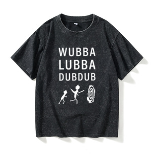 瑞克和莫蒂RickAndMorty动漫T恤短袖 宽松夏 休闲衣服女男圆领大码