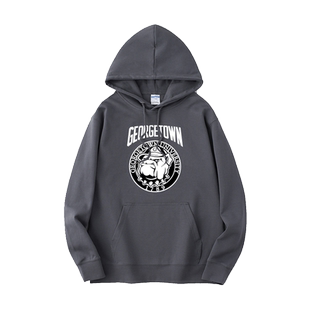 乔治城大学 斗牛犬NCAA篮球卫衣连帽学生衣服套头男女