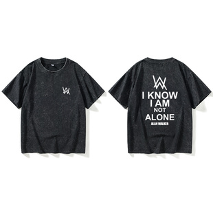 韩版 艾伦沃克DJAlan Faded电音T恤短袖 同款 衣服女男圆领大 Walker