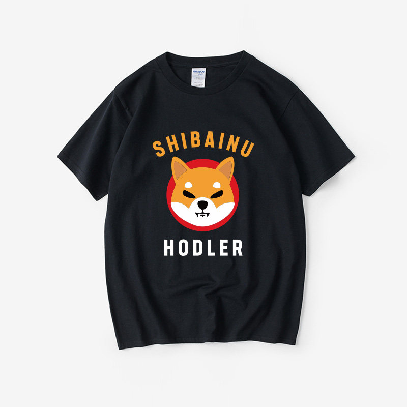 狗狗币shib柴犬币dogecoin区块链比特挖矿币圈t恤短袖慵懒风衣服