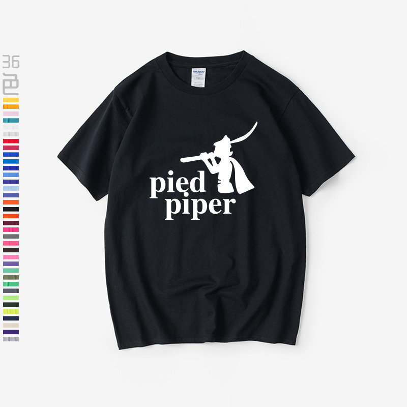 Silicon Valley硅谷美剧pied piper魔笛手T恤短袖小清新衣服男女