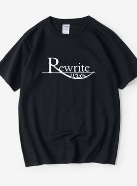rewrite动漫 神户小鸟游戏gal周边T恤短袖大码圆领大码宽松夏季男