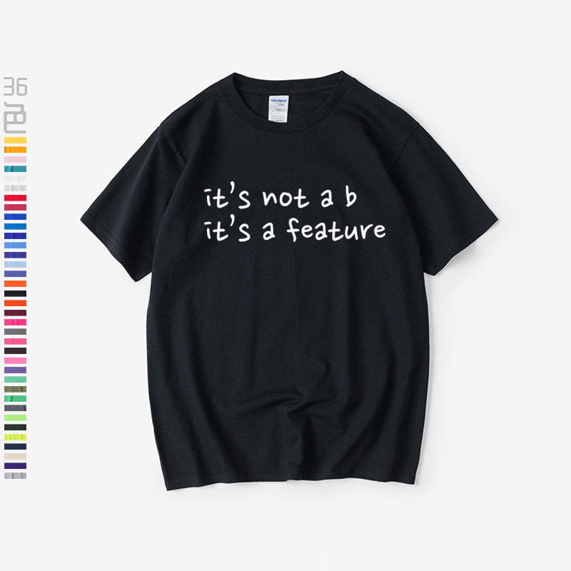 程序员it电脑计算机bug这不是错误its not a bugt恤短袖休闲衣服