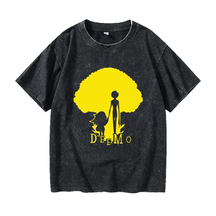 古树旋律deemo周边T恤短袖时尚衣服女男圆领大码宽松夏季情侣装棉