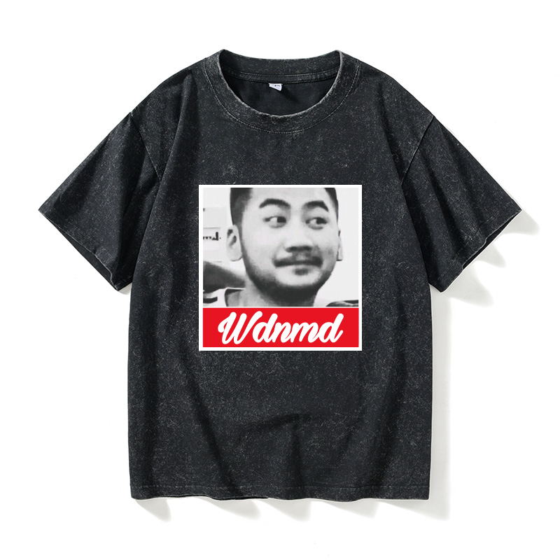 我带你们打斗鱼主播茄子周边t恤短袖白色衣服女男圆领大码宽松夏