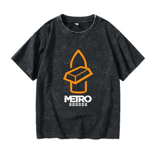 PS4 XBOX 电玩游戏周边 地铁离去T恤短袖新款衣服女男圆领大码宽