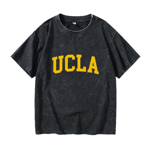 ucla 加州大学洛杉矶分校T恤短袖简约衣服女男圆领大码宽松夏季情