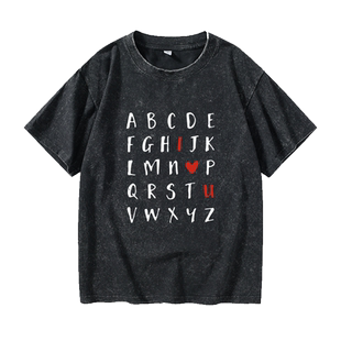 外事翻译外语学院T恤短袖Oversize衣服女男圆领大码宽松夏季情侣