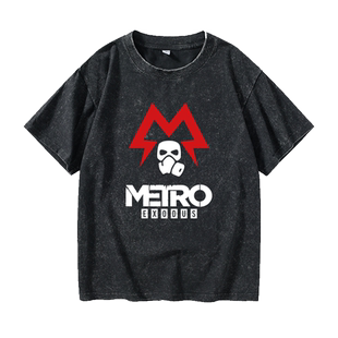 PS4 XBOX电玩游戏 周边地铁离去T恤短袖简约衣服女男圆领大码宽松