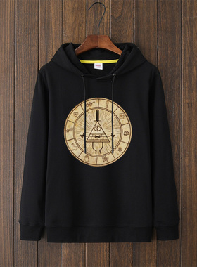 Gravity Falls 怪诞小镇卫衣 比尔塞弗Bill Cipher卫衣连帽潮衣服