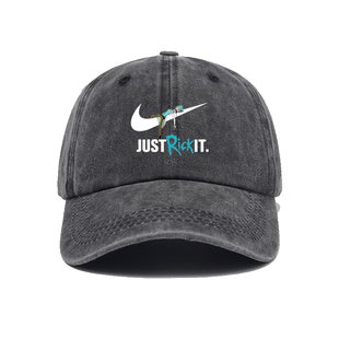 瑞克和与莫蒂联名对勾周边帽子棒球帽做旧男女鸭舌帽遮阳水洗做旧