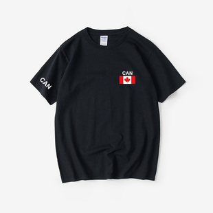衣服女男圆领大码 大码 加拿大Canada国家队服足球运动训练T恤短袖