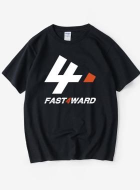 汽车直线加速赛Fast4ward周边T恤短袖休闲衣服男女圆领大码宽松夏