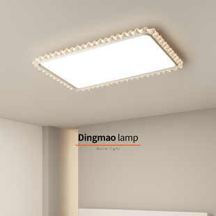 轻奢水晶客厅吸顶灯现代简约长方形LED主灯高级感护眼全光谱灯具