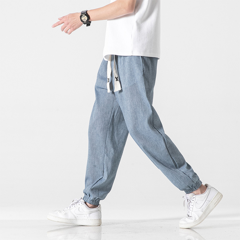 25年夏季风棉麻九分裤中青年大码宽松束脚裤XZ804/2053P50，商品下架区商品下架区，星座804（原QT730）