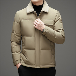 冬季羊羔毛领羽绒服男士加厚保暖休闲夹克XZ804/M9776P275图片