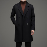 秋冬双面呢羊毛大衣男长款商务休闲西装领呢子XZ804/33020P265，男装毛呢大衣，星座804（原QT730）